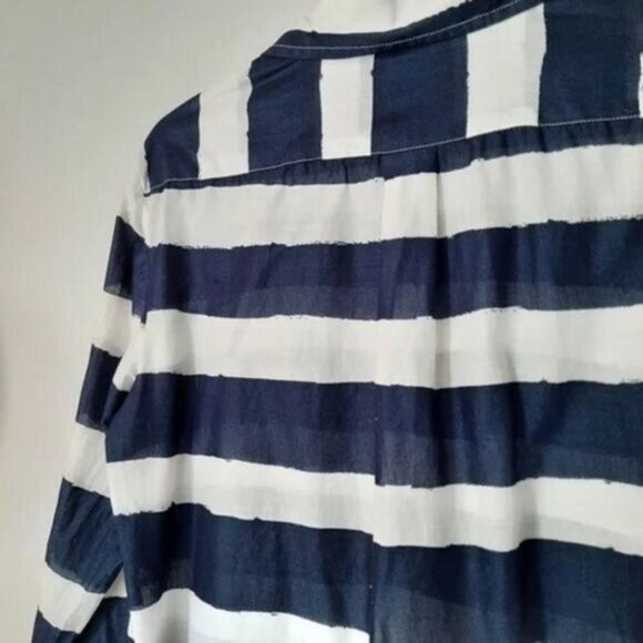 BANANA REPUBLIC Soft-wash Rugby Stripe Shirt Sz S - Picture 13 of 13